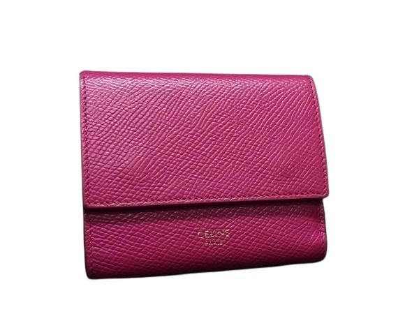 財布 スモール トリフォールド ウォレット レザー - 三つ折り 財布 パープル系 ミニ財布 コンパクト ウォレット 小銭入れ レディース 小さい 人気 ブランド プレゼント【本物保証】
