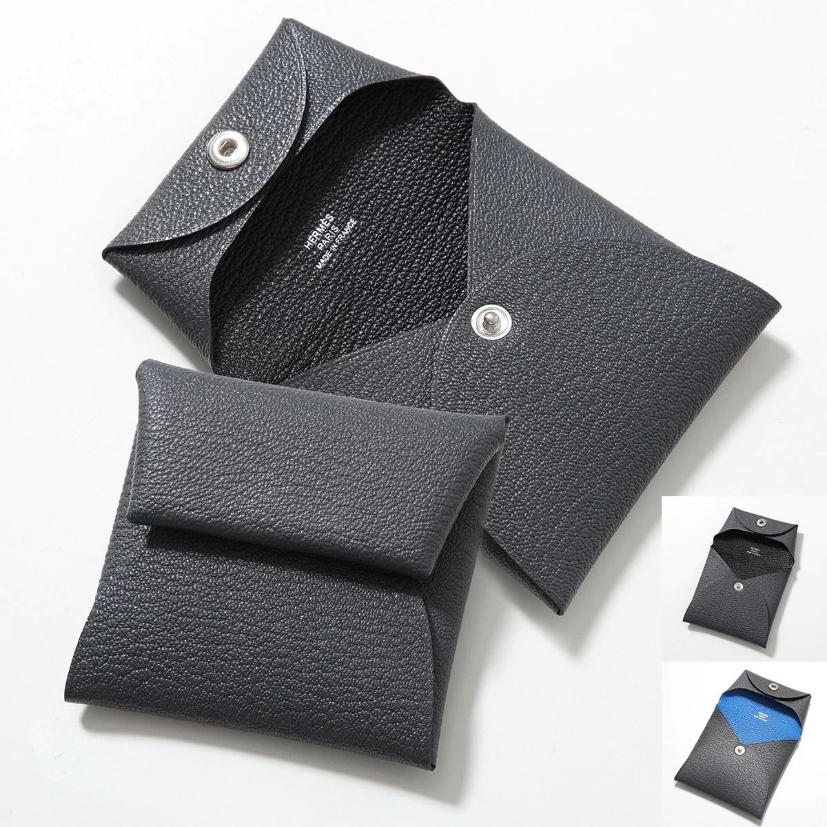 HERMES エルメス コインケース BASTIA VERSO バスティア ヴェルソ メンズ シェーブル エバーカラー エプソン バイカラー レザー 小銭入れ SV カラー4色