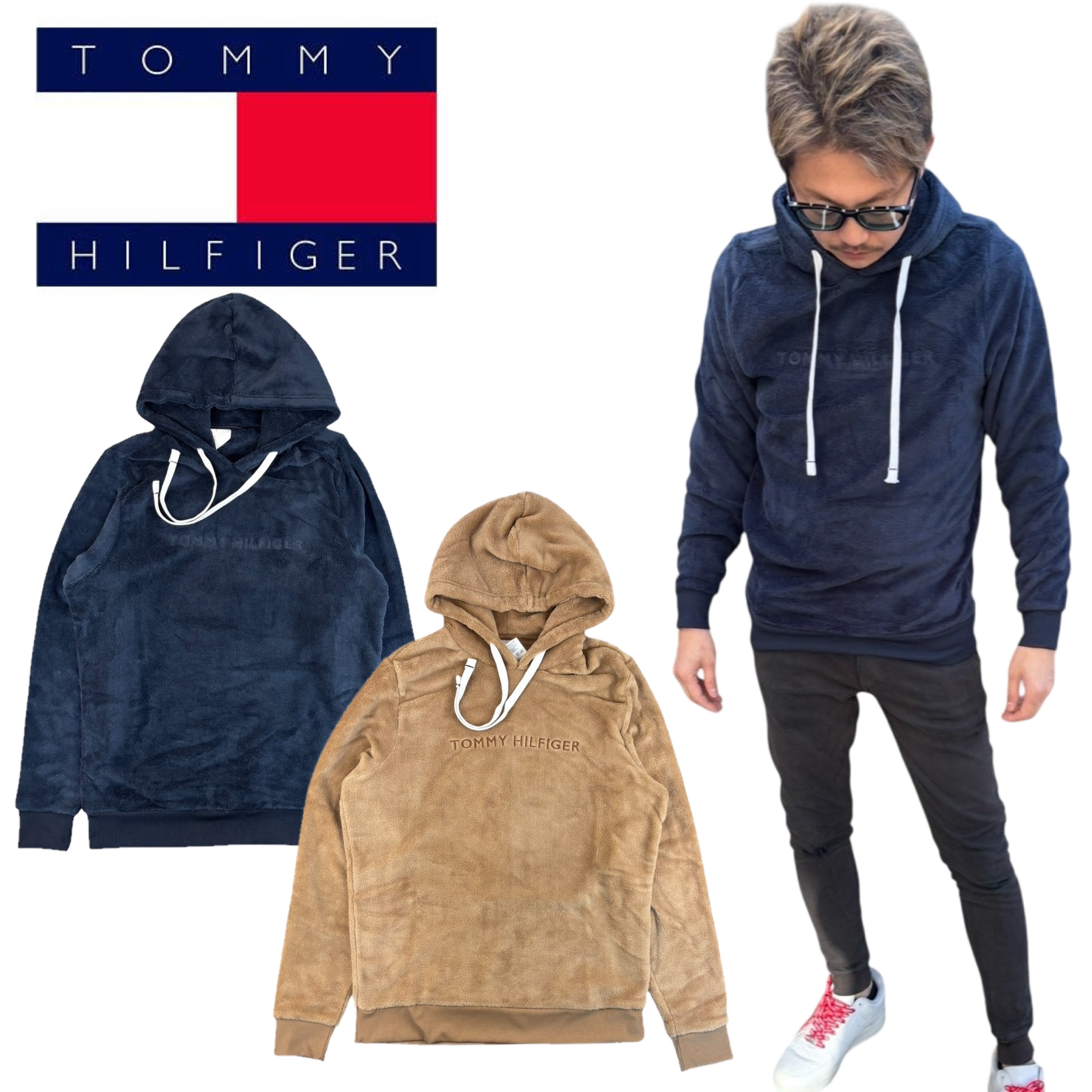 トミーヒルフィガー Tommy Hilfiger トップス ボア フリース パーカー フーディー 長袖 09T4533 メンズ レディース 刺繍ロゴ TOMMY HILFIGER L/S HOODIE