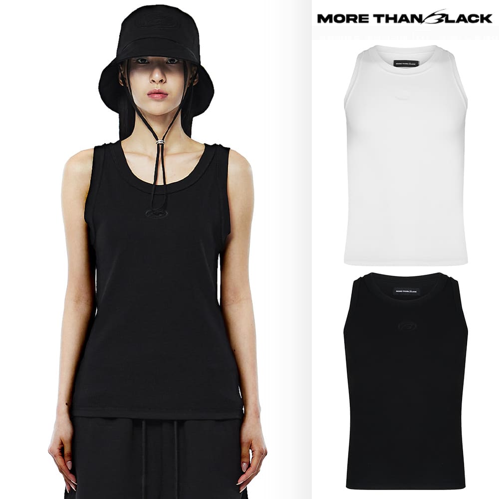 [MORE THAN BLACK] CUT OFF SLEEVELESS