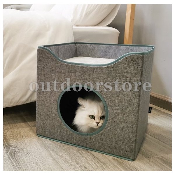 【翌日発送可能】 折りたたみ式猫用ベッド キューブ ベッド・マット・寝具