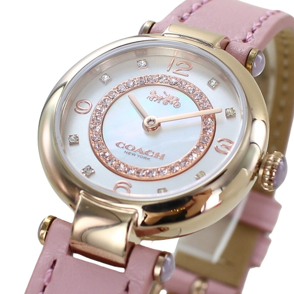 コーチ 腕時計 レディース 小さい時計 上品 かわいい ピンク 革ベルト レザー ホワイトシェル 白文字盤 誕生日 プレゼント 女友達 彼女 妻 母 記念日 ギフト 女性用 COACH 時計 1450 17,928円