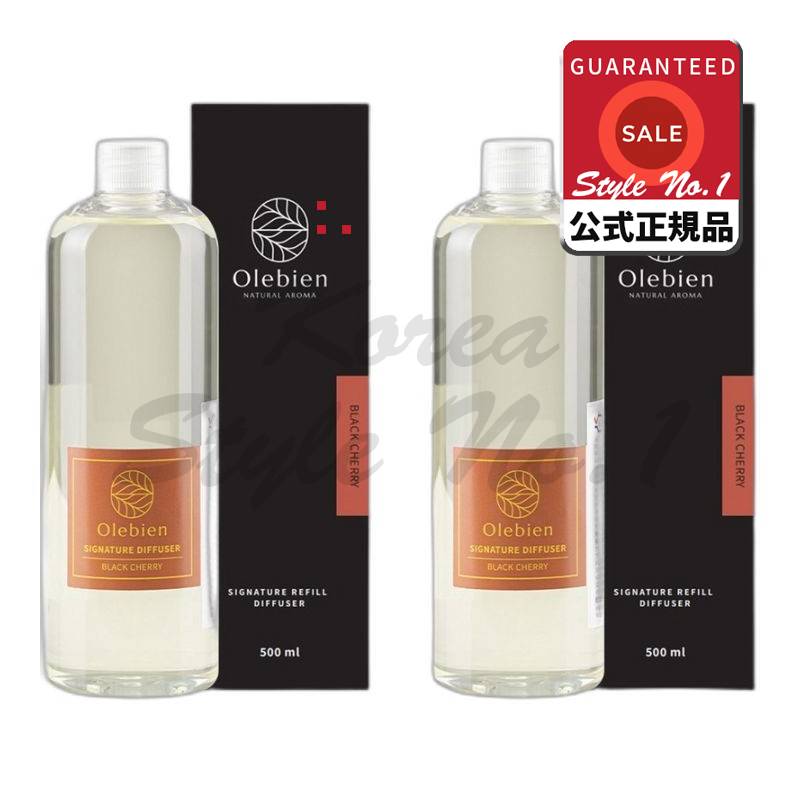 オレビエンプレミアムシグネチャーパフュームディフューザー詰め替え用ブラックチェリー500ml 2個