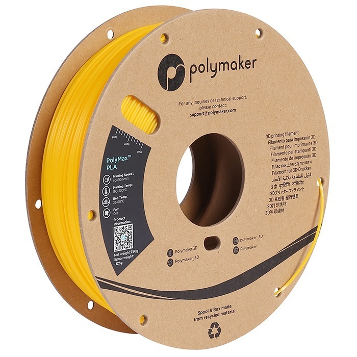 フィラメント PolyMax PLA (1.75mm, 0.75kg) Yellow