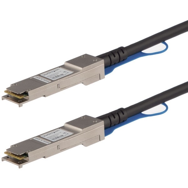 StarTech QSFP40GPC1M ブラック DAC Twinax ケーブル/MSA対応アンコード /銅線ダイレクトアタッチケーブル/MSA準拠スイッチ対応 (1m) メーカー直送