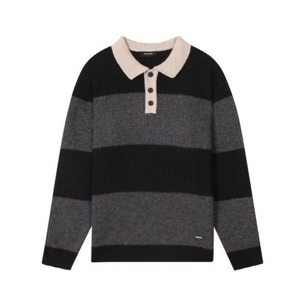 [] 男性) ストライプカラーニットプルオーバー (B244KT360P1) [P003726691]