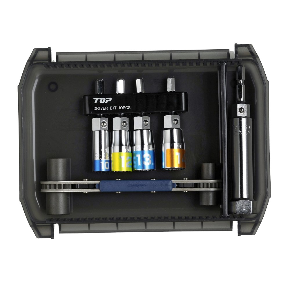 トップ工業 (TOP) ラクラッチ・マルチソケットセット 4サイズ 板ラチェットセット 20送り レースウェイ ケース付き 本締め可能 電工 電気 工事 PRW-6LS 燕三条 日本製