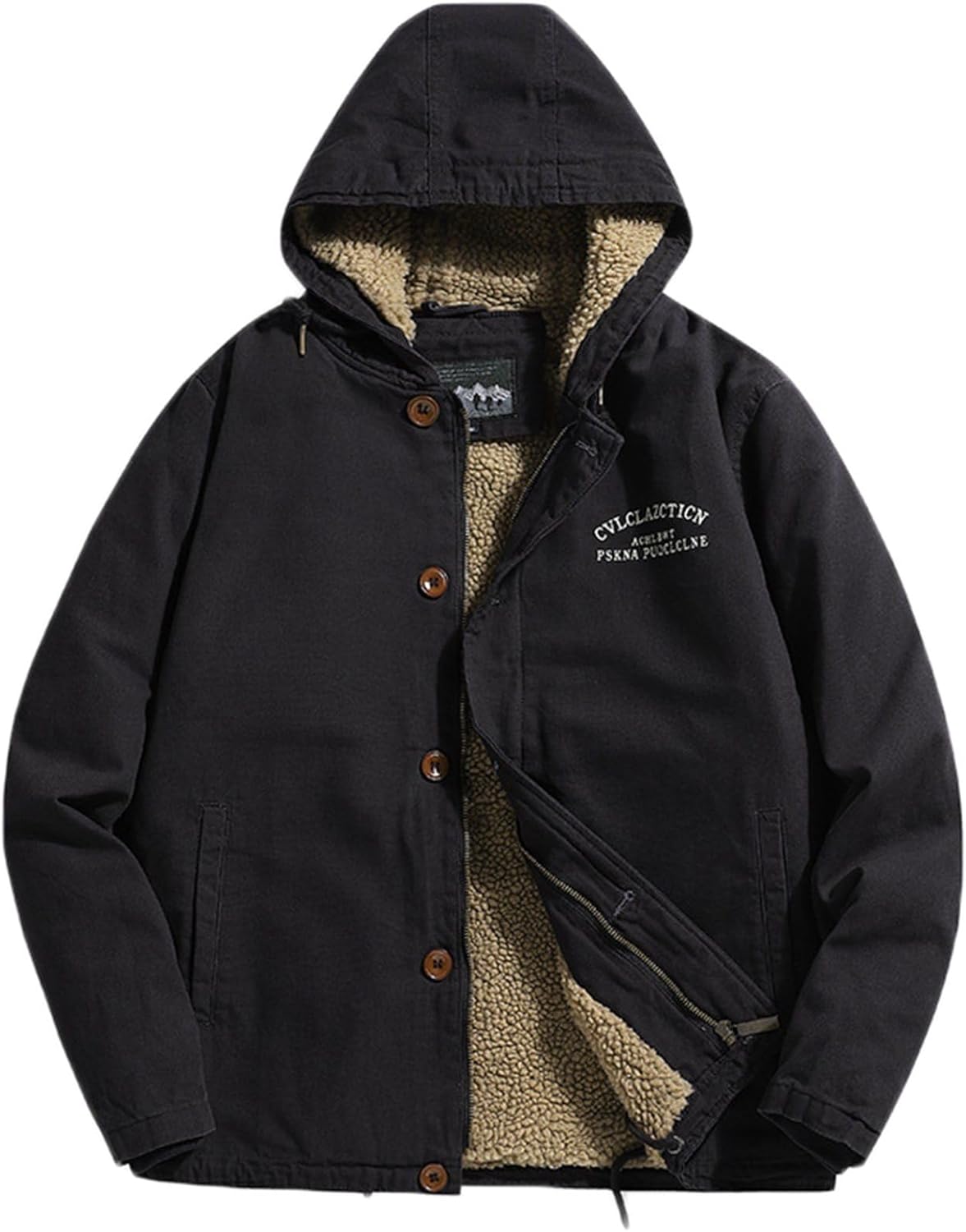 裏ボアジャケット メンズ 厚手 冬服 ジャンパー 裏起毛 ボアフリース カーゴジャケット フード付き アウター 防寒対策 暖か トップス丈 ショート丈 ブルゾン かっこいい 日常 アウトドア キャンプジャンパー・ブルゾン