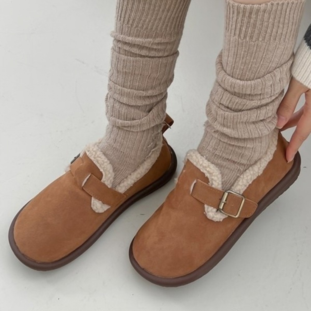 (Ninas Paris) バックラインインナーファーラウンドローファー