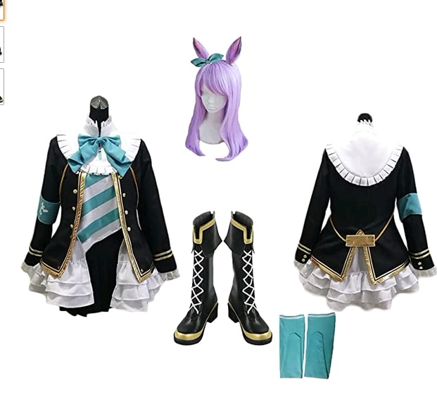 コスプレコスチュームメジロマックイーンコスチューム+ウィッグ+フルシューズコスプレパーティーイベント