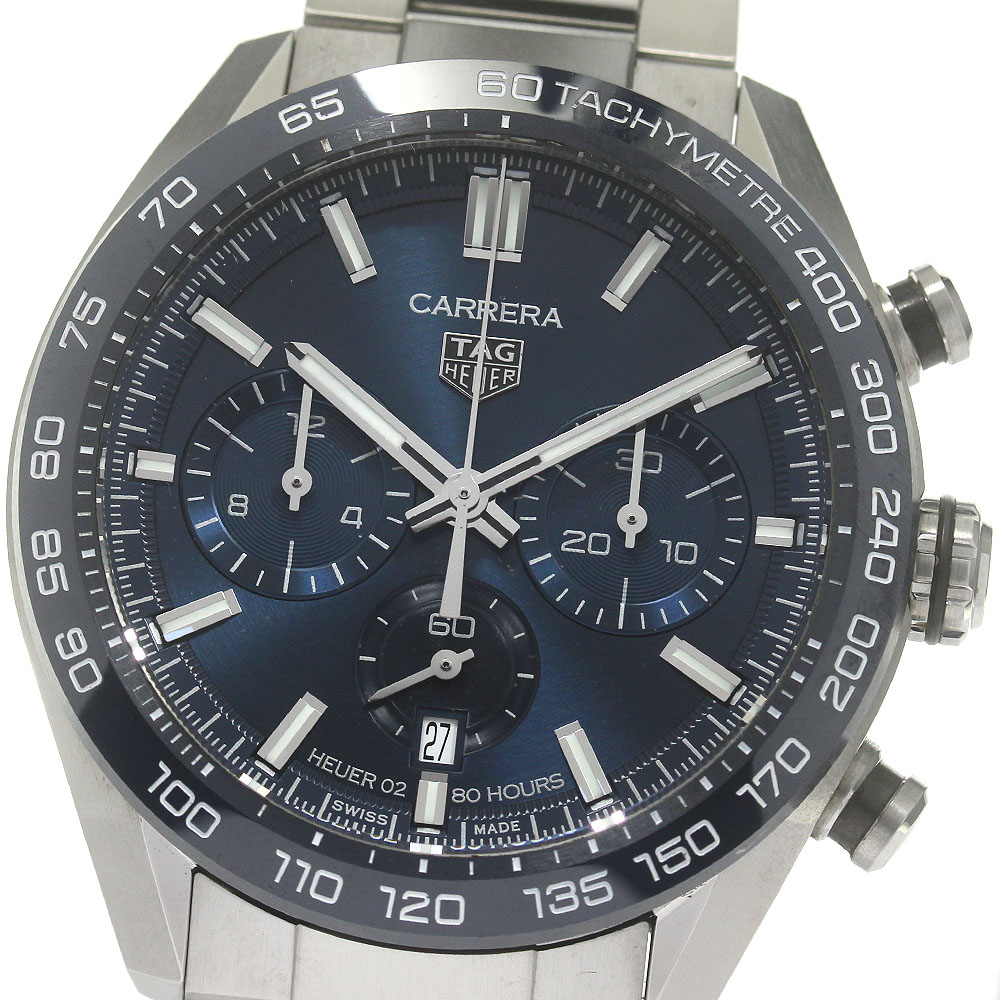 タグホイヤー TAG HEUER CBN2A1A カレラ キャリバー ホイヤー02 スポーツ クロノグラフ 自動巻き メンズ 良品 保証書付き_838278【中古】