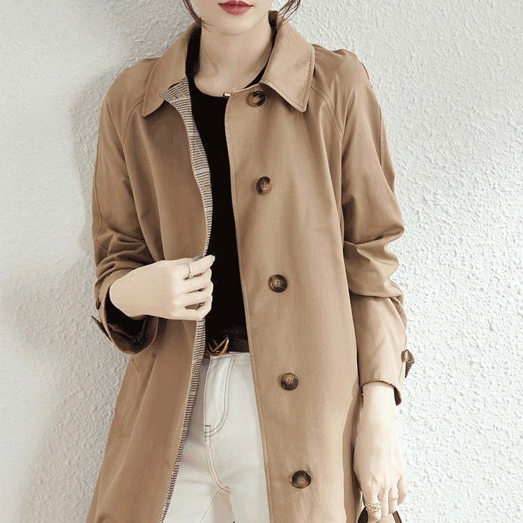 レディース コート アウター 上着 ミディアム トレンチ 長袖 角襟 フェミニン ポケット 前開き かわいい 大人可愛い きれいめ シンプル 上品 おしゃれ かっこいい レトロ こなれ感 クール