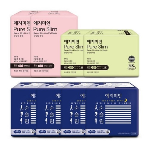 イェジ美人スンスリムデイリー生理用ナプキン中型32Px2パック+大型28Px2パック+オーバーナイト10Px4パック学校快適快適な爽やか 10,258円