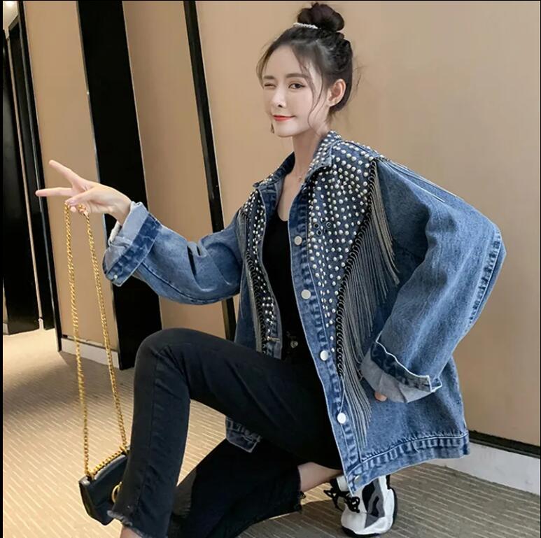 重工業カウボーイコート女性新型金韓国版ゆったりカウボーイ服だるい風女