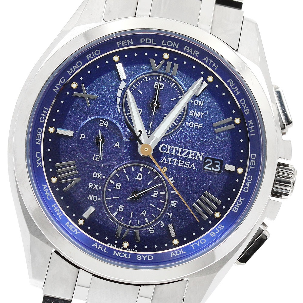 シチズン CITIZEN H800-A1CDW01/AT8240-74L アテッサ DEAR Collection ソーラー電波 メンズ 良品 _949099【中古】