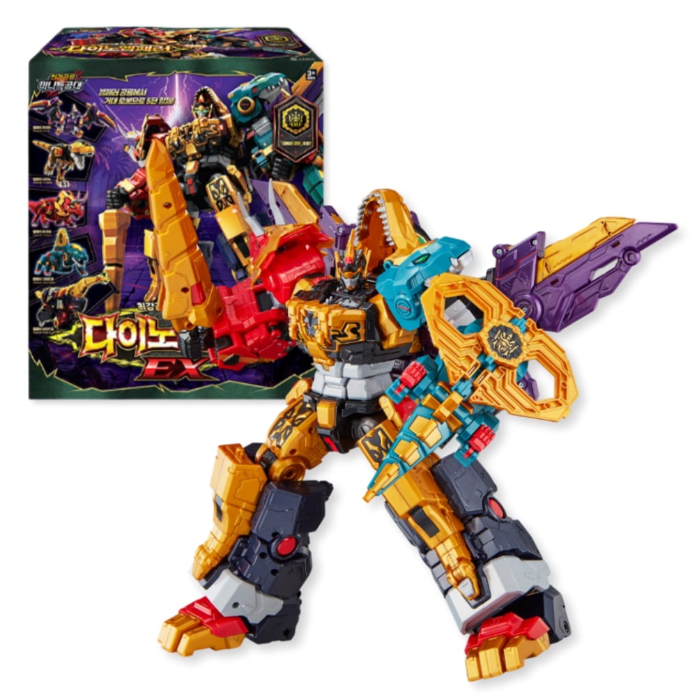 【韓国公式】ミニフォース DINOID WARRIOR DINO EMPEROR EX ダイノエンペラーイーエックス 恐竜ロボット 変形ロボット