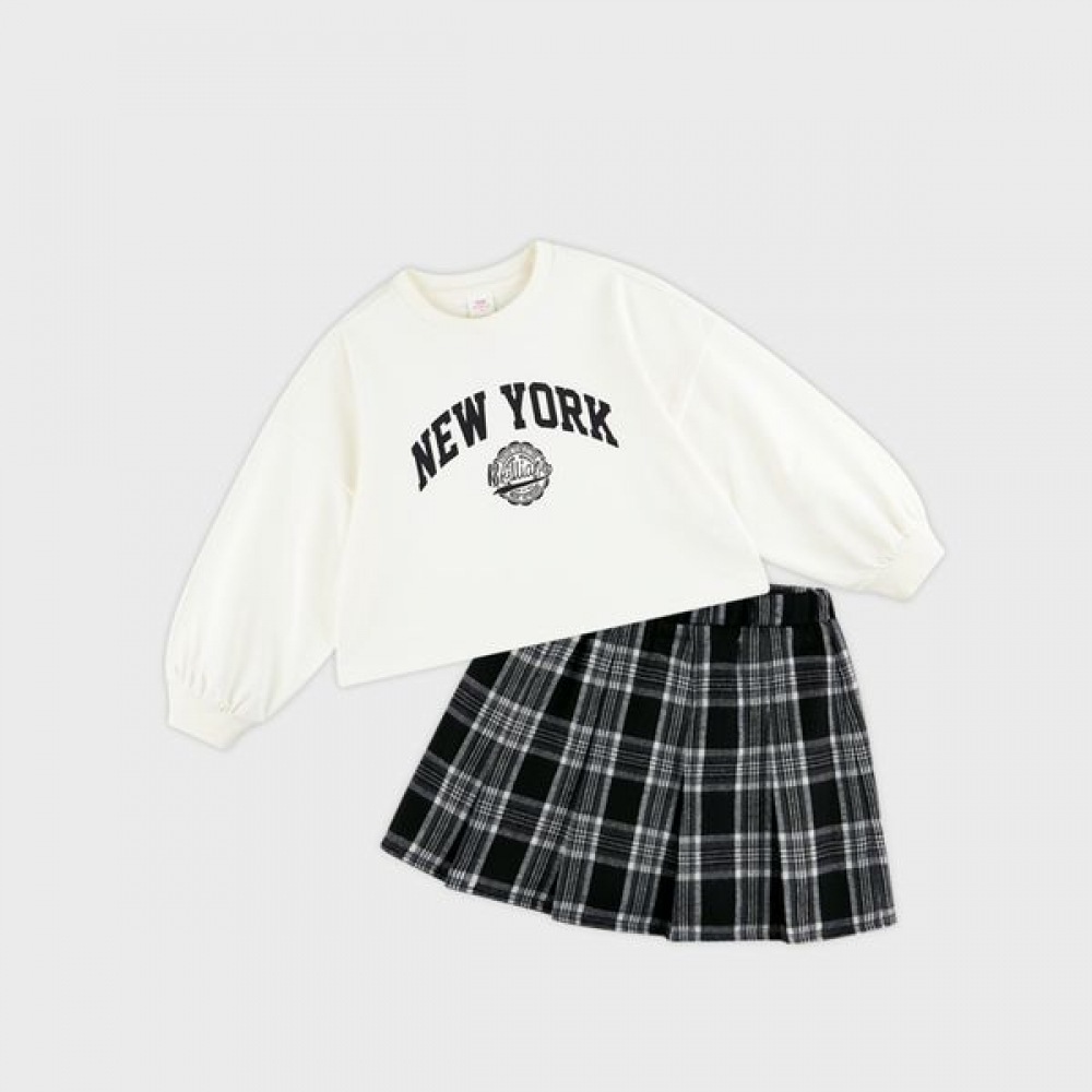 (ウォルトンキッズ) ニューヨークチェックスカートトップ＆ボトム 5,138円