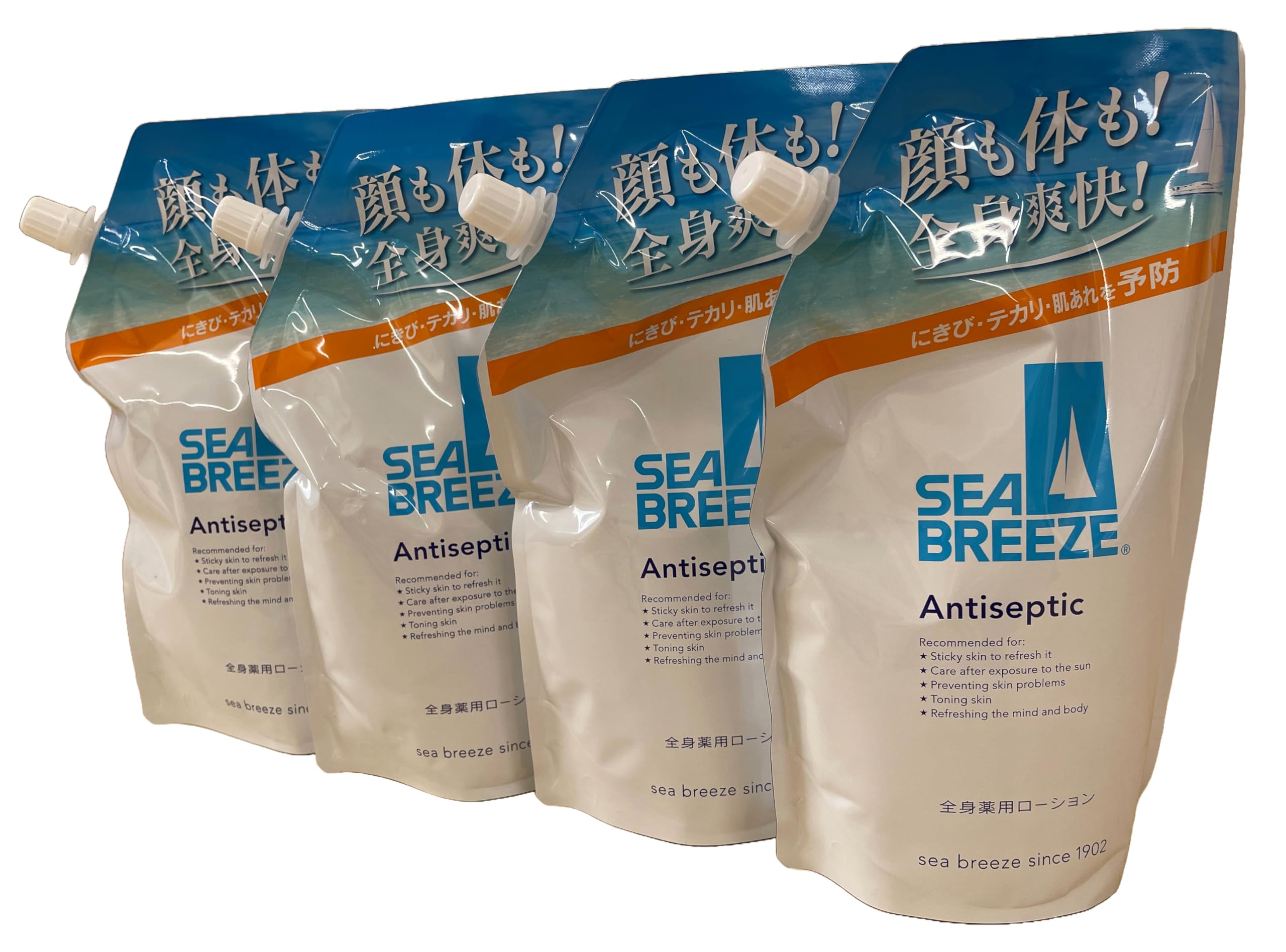 【まとめ買い】シーブリーズ アンティセプティック 全身薬用ローション 詰替用 700ml　×4個