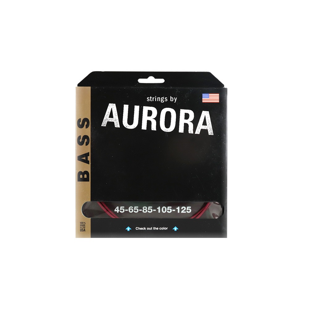 Aurora オーロラ シリーズ 5弦ベース弦 AURRB レッドの弦 045-125