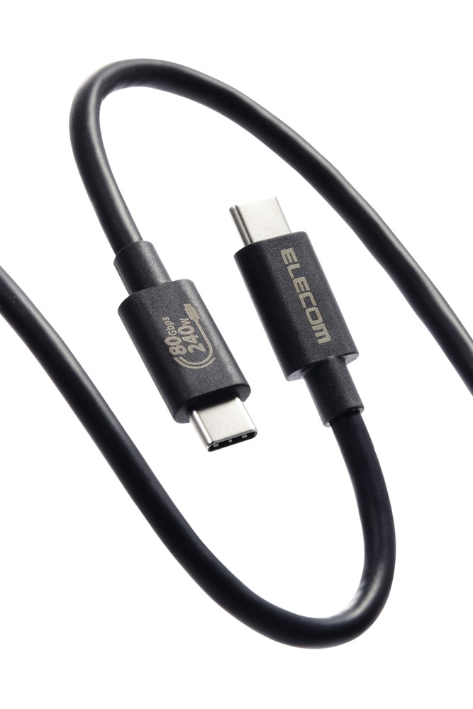エレコム USB Type C ケーブル USB-C to USB-C 1m 充電 / データ転送 PD EPR 240W 超高速充電 5A USB4 【 Type-C 搭載 MacBook Surf