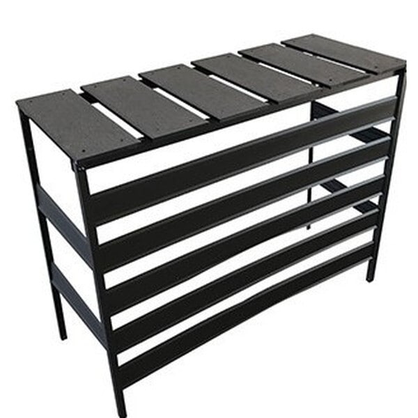 旭興進 aks-38647 人工木アルミ室外機カバー5型 分割型 ダークブラウン メーカー直送