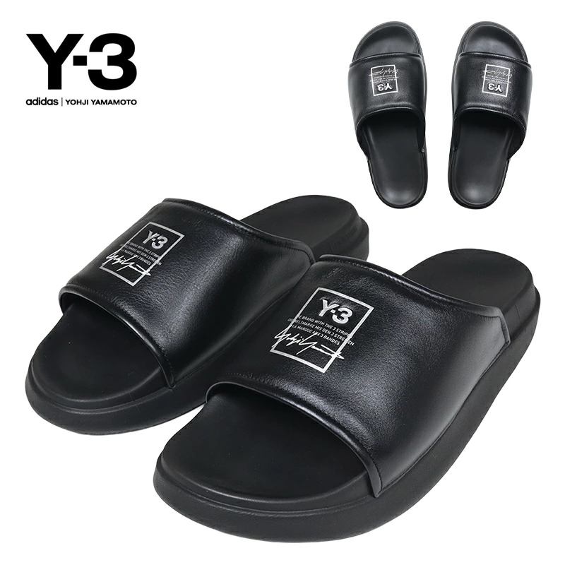 Y-3 サンダル ワイスリー レザー 靴 シューズ メンズ レディース ブランド 大きいサイズ 黒