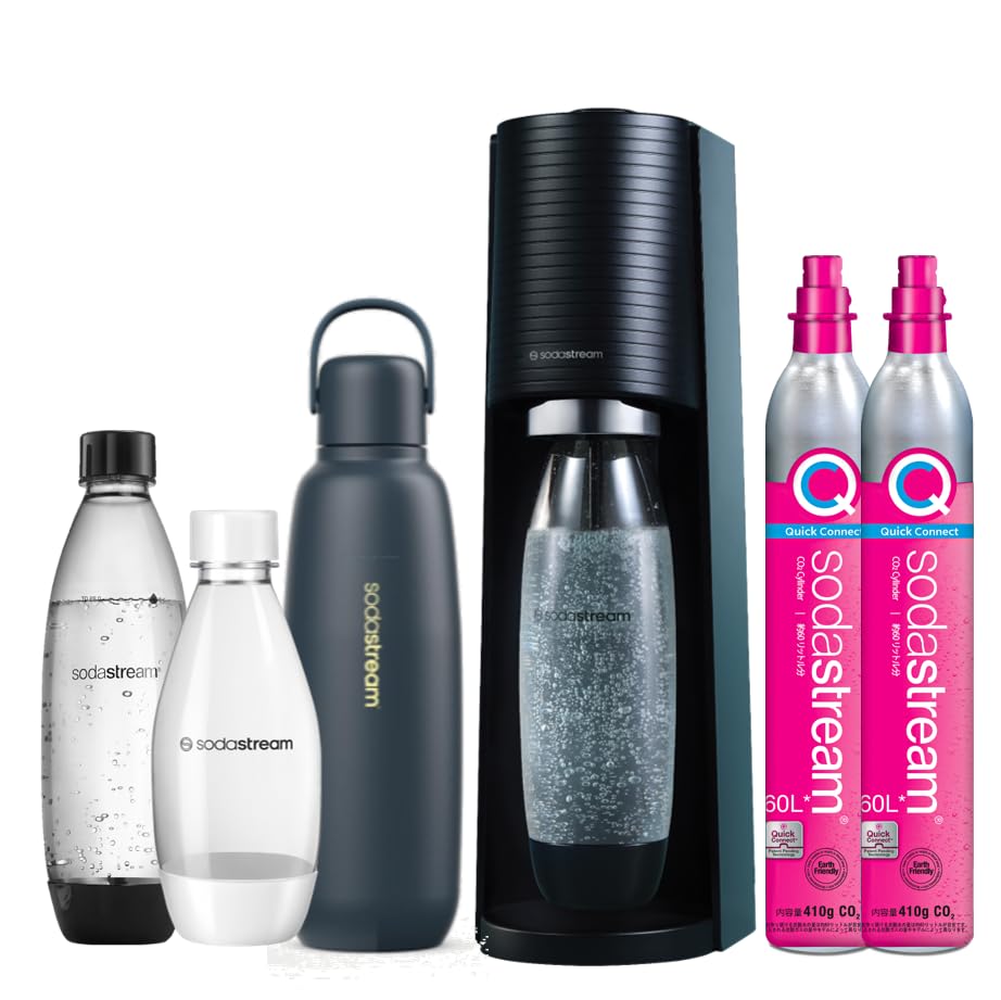 [公式] ソーダストリーム TERRA(テラ) 特別パッケージ ブラック ステンレスボトル付き