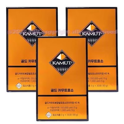 【３箱X30包（30日分）】골드 카무트 효소 カムート ゴールドカムート酵素/GOLD KAMUT/ ( さつまいも味 / 乳酸菌 / 炭水化物 )