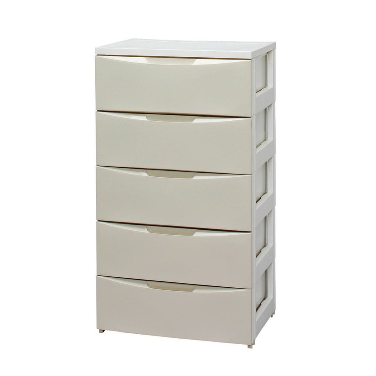 チェスト 5段 幅55×奥行41×高さ99.5cm ホワイト/アイボリー COD-555