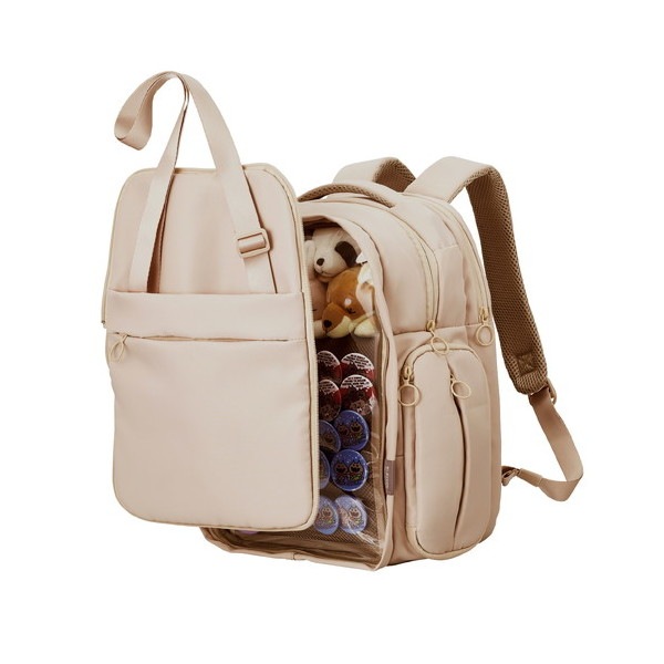 BM-OGBP02MGY 推しごとバックパック Mサイズ グレージュ リュック バックパック 痛バッグ Mサイズ ビジネス 推し活 2Way使用 撥水加工 グレージュ メーカー直送