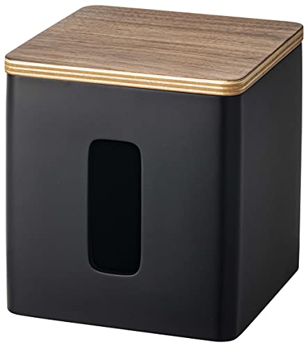 色：ブラウン 山崎実業(Yamazaki) ティッシュ&トイレットペーパーケース ブラウン 約W14