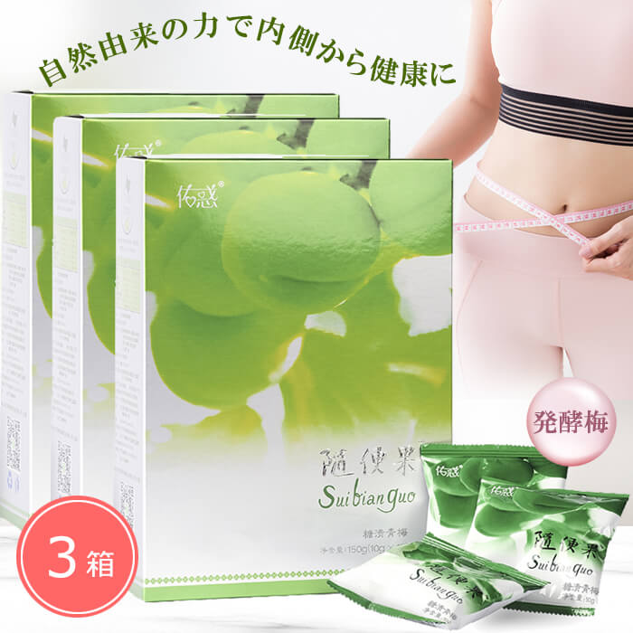 随便果 10gx15個 3箱セット ずいびんか 発酵梅 天然発酵食品 100％天然果実