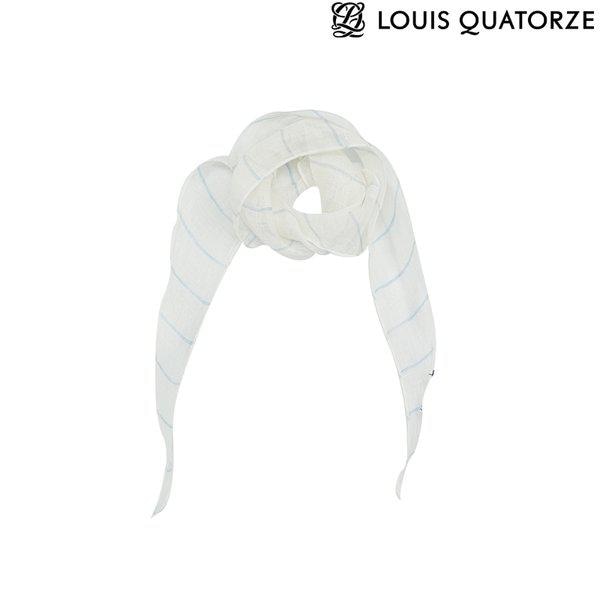 (2USL162BU) 三角リネンスカーフ ミロ ブルー