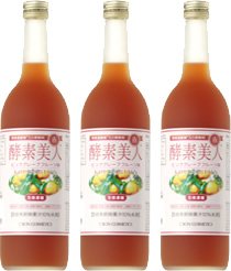 シーボン 酵素美人-赤（5倍濃縮ピンクグレープフルーツ味）720ml 3本セット酵素飲料 8,571円