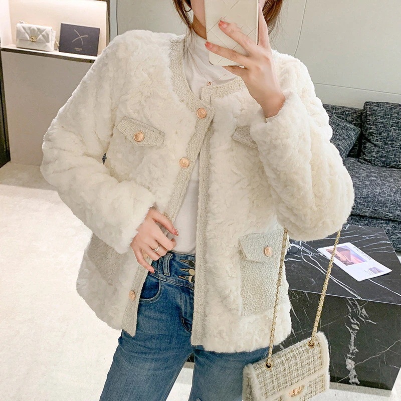 新品 大人気 ファーコート ボアコート レディース 冬 40代 エコボアジャケット中綿 フェイク毛皮コート ショート丈 モコモコ 暖かい ノーカラージャケット 韓国風アウター