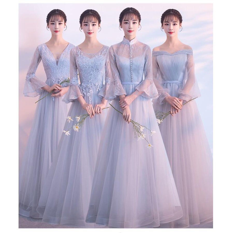 エレガント ウエディングドレス ブライズメイド ドレス 20代 30代 40代 カラードレス 演奏会