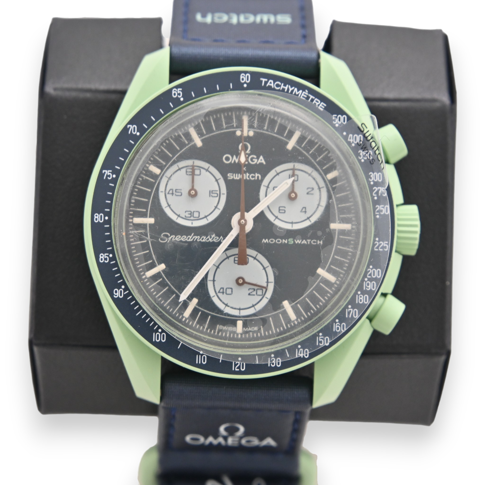 オメガ×スウォッチ スピードマスター ミッショントゥウラヌス 腕時計 Nランク om3939cc