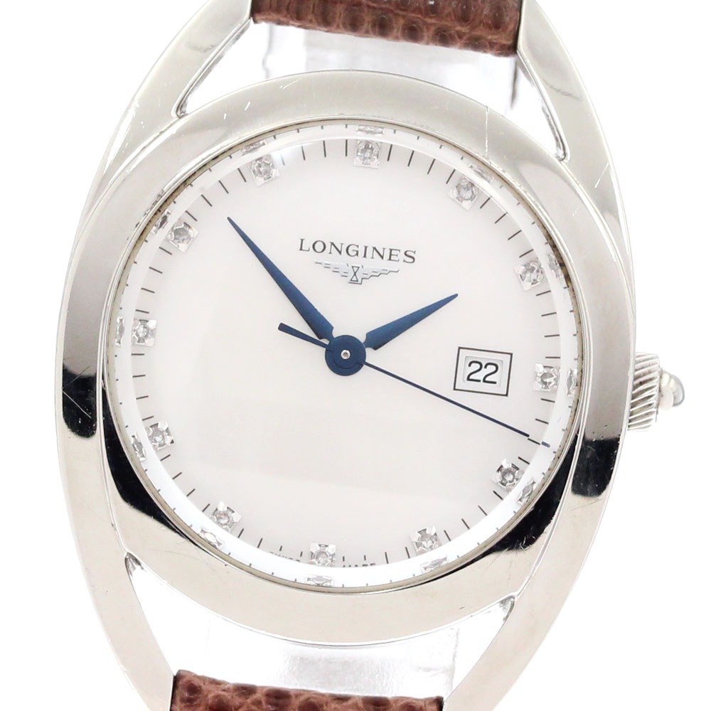 ロンジン LONGINES L6.137.4 イクエストリアン 12Pダイヤ クォーツ レディース _871650【中古】