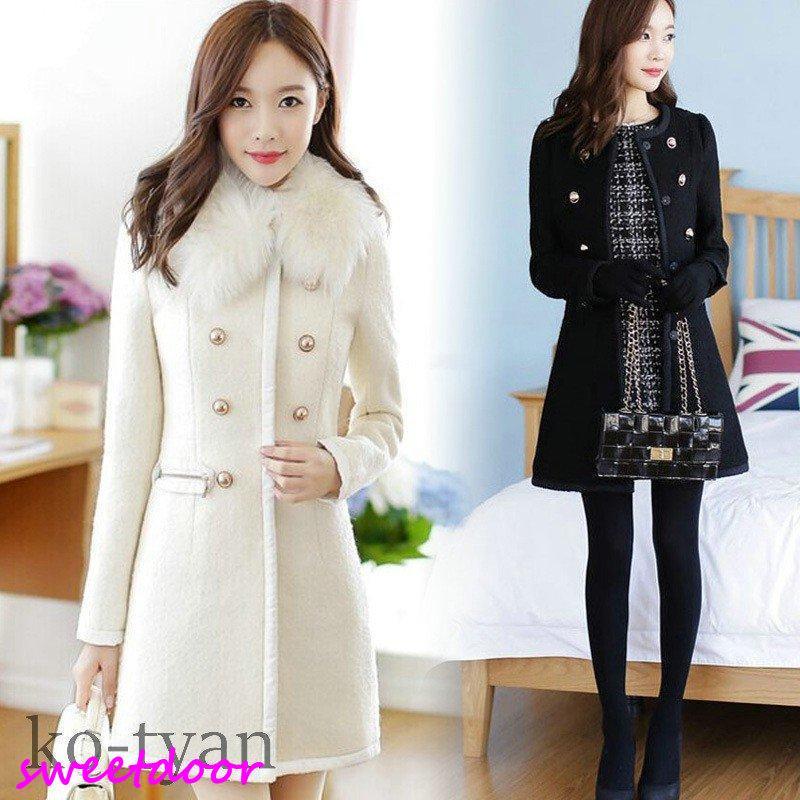 新製品 チェスターコートレディース秋冬ミディアム丈ファー付き冬コートアウター無地着痩せ体型カバーお洒落きれいめ上品通勤結婚式20代30代40代
