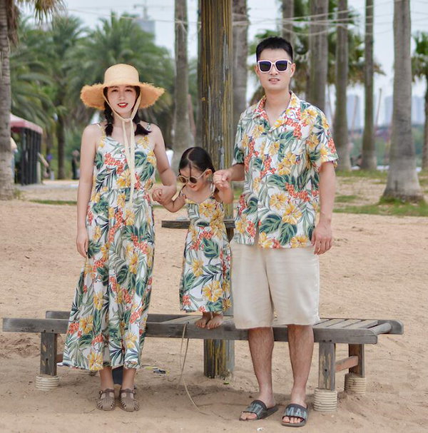 Qoo10] カップル 親子ペア 海旅行 夏服 アロハ