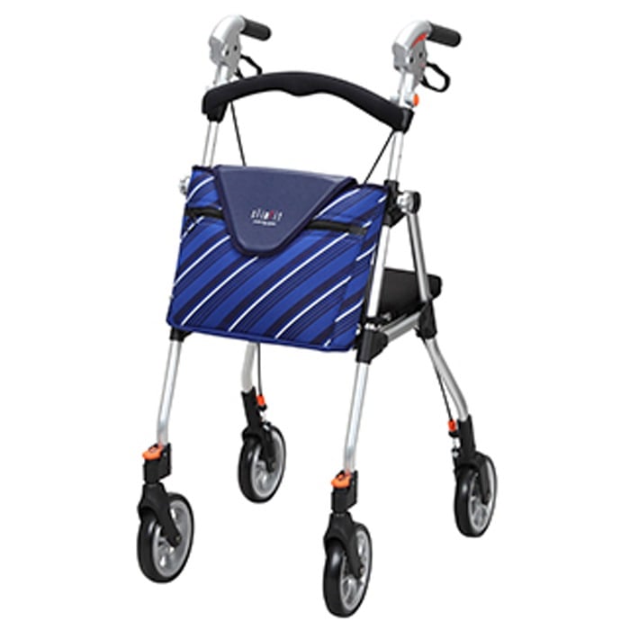 歩行車 超軽量 スリムフィット・座面付 スタンダード SL-0630WS-BL ストライプ・ブルー 48,000円