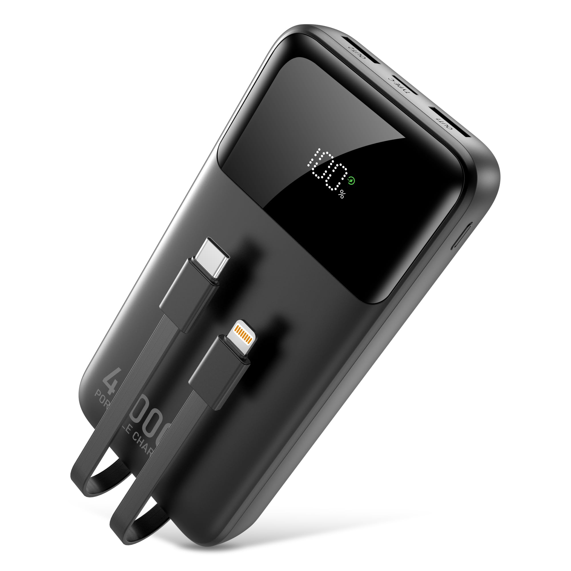 モバイルバッテリー 大容量【40000mAh・5台同時充電・22.5W急速充電】モバイルバッテリー 軽量 小型 スマホ充電器 携帯充電器 LCDディスプレイ残量表示 Type-C入出力兼用 2USB出