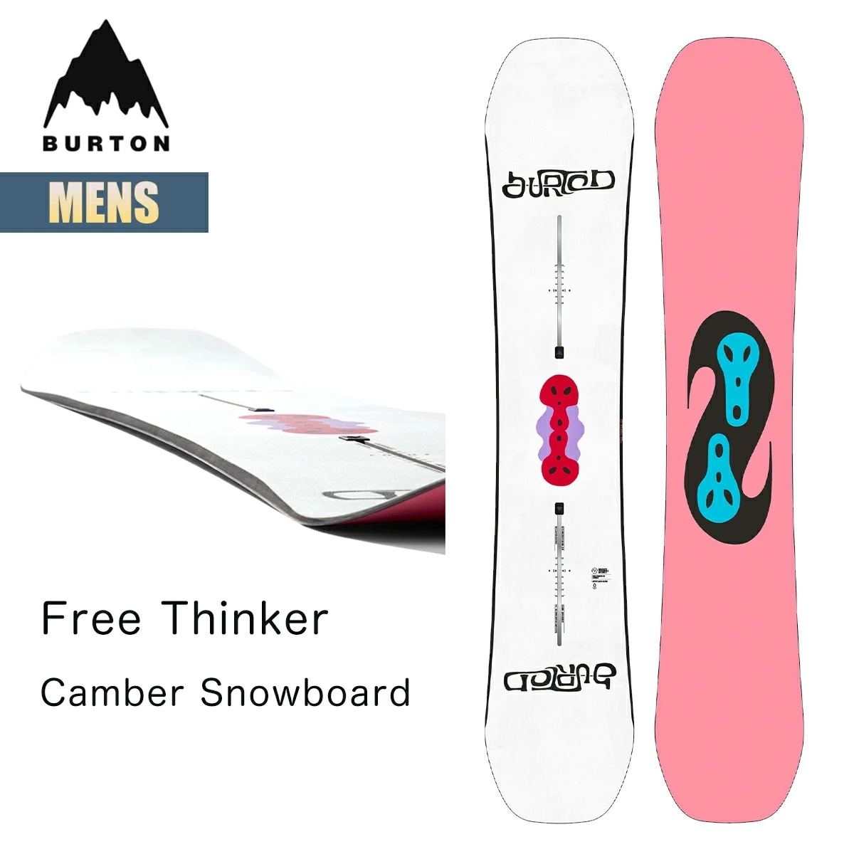 スノーボード 板 メンズ 24-25 フリーシンカー キャンバー W25JP-132191 Mens Free Thinker Camber Snowboard 150 154 157 ツインシェイプ