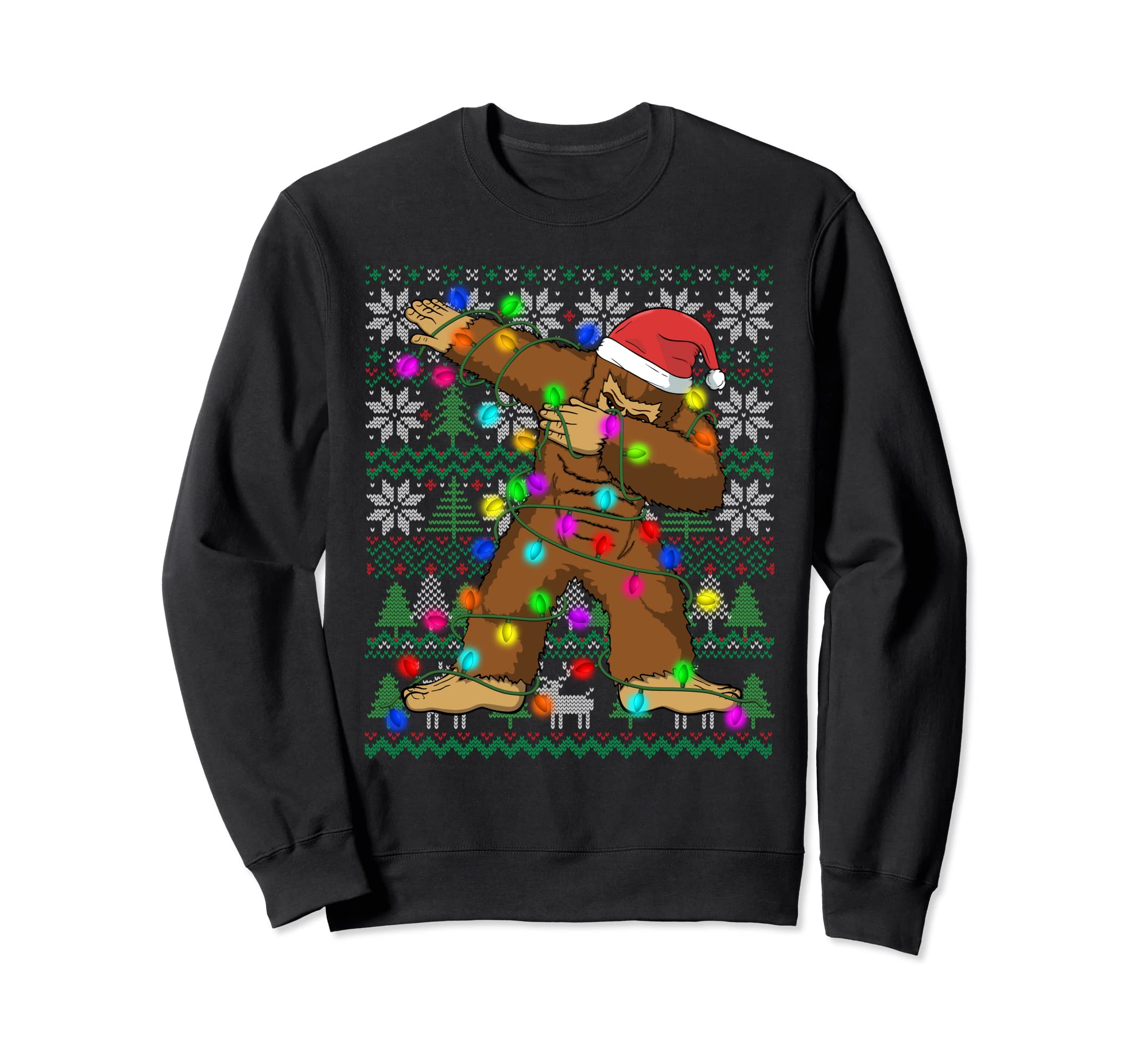 Dabbing Bigfoot ダビング ビッグフット クリスマスライト 醜いクリスマス セーター プレゼント トレーナー