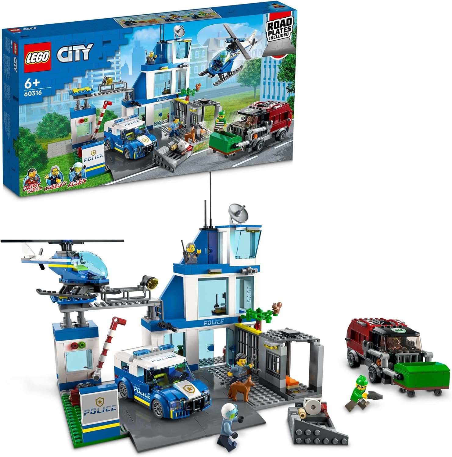 レゴ(LEGO) シティ ポリスステーション おもちゃ 玩具 誕生日 プレゼント ブロック 知育 男の子 女の子 子供 6歳 7歳 8歳 9歳 街づくり パトカー 警察 60316
