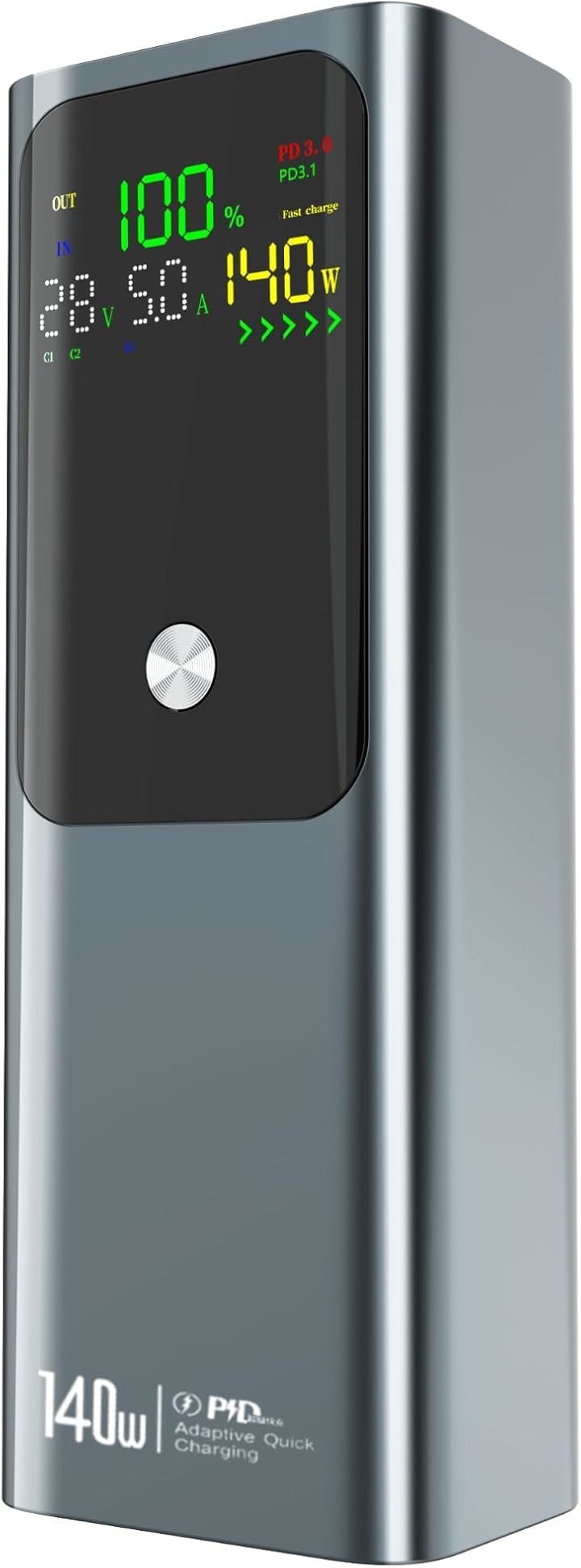 27000mAh 140W モバイルバッテリー 大容量 スマホ ノートPC タブレット 3台同時急速充電 PD対応 ポータブル充電器 その他各種機器対応 Power(ライトグレー)