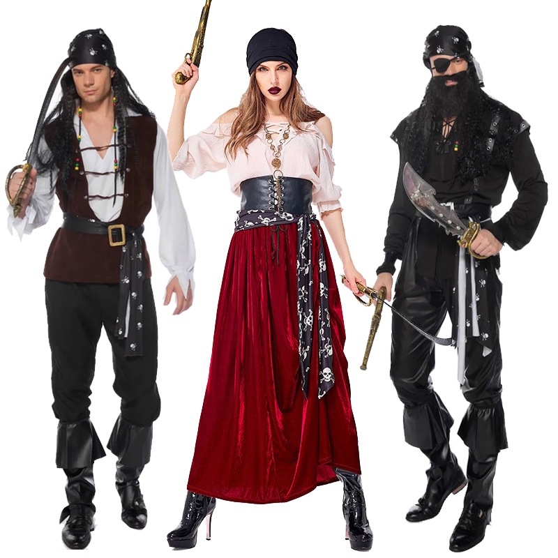 ハロウィン パイレーツ オブ カリビアン コス コスチューム 大人用 仮装 キャプテン ジャック スパロウ コスチューム 男女 スクリプトキル