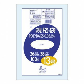 オルディ ポリバッグ 規格袋13号 透明100Px40冊 197201