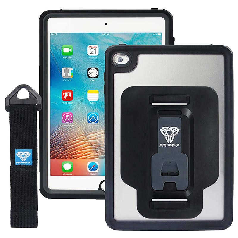 FOX　iPad mini 4用 IP68 Waterproof Case With Hand Strap ブラック　MXS-A3S-4
