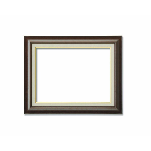( Pサイズ額 ) 油絵額 キャンバス額 木製 茶色 P10号 530×410mm ブラウン 油額 油絵額 額 額縁 フレーム 簡単装着 工具不要